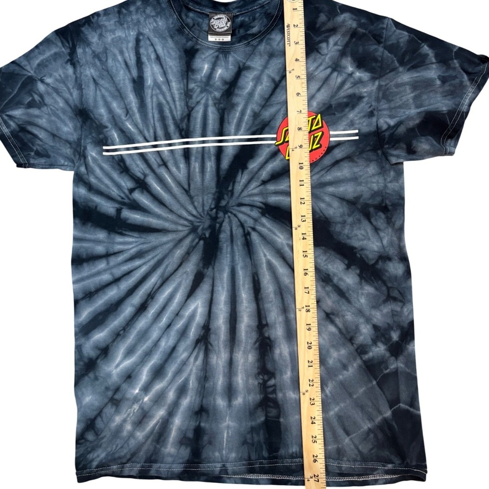 Santa Cruz Tie Dye T Shirt Men's Medium Swirl Logo Skateboarding - Picture 5 of 7